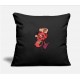 Crazy Skull Black Pillow